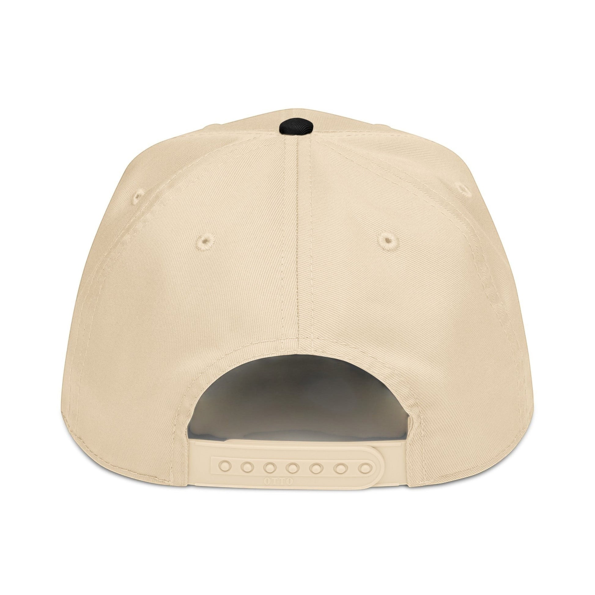 PUNJAB BOLDA beige 5 panel cap with adjustable snap closure and curved visor. Made of polyester and cotton.