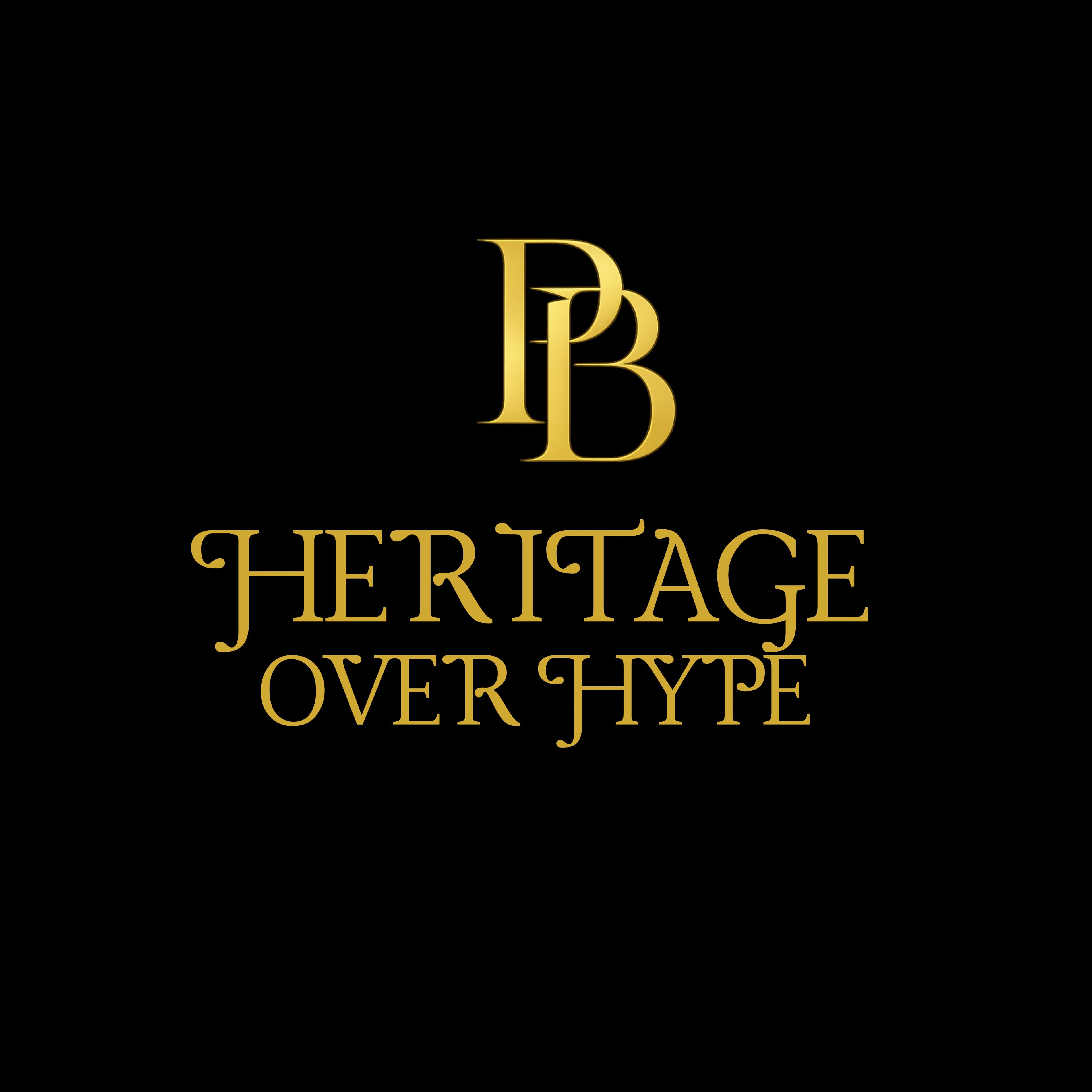 PUNJAB BOLDA HERITAGE OVER HYPE logo featuring gold PB monogram and elegant serif typography on a black background.
