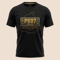 PUNJAB BOLDA black 100% cotton unisex classic tee featuring a gold PB07 Hoshiarpur graphic print on the chest.