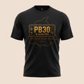 PUNJAB BOLDA black unisex classic tee featuring a gold Sri Muktsar Sahib district graphic and PB30 license plate design