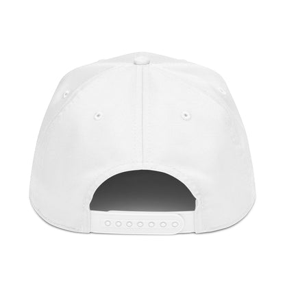 PUNJAB BOLDA white 5 panel cap with adjustable snap closure and mid-profile fit. Made of polyester and cotton.
